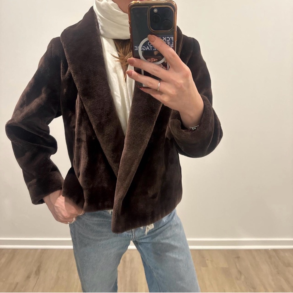 Apparis Dark Brown Teddy Jacket